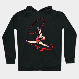 Gymnastic girl with hoop Hoodie